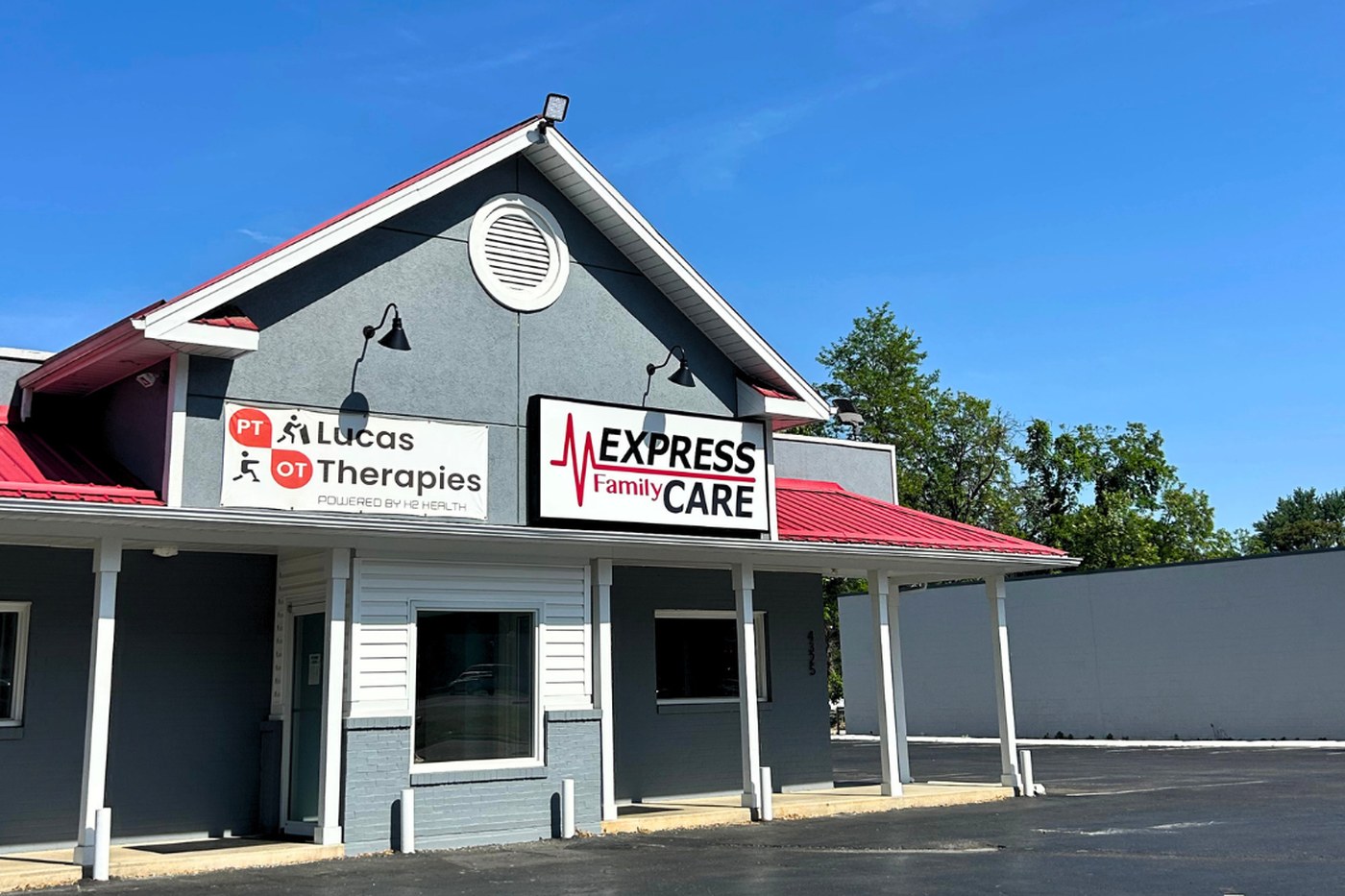 Exterior of the Express Family Care clinic in Cave Spring